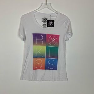 Young & Reckless RCKLSS White Graphic Tee Large